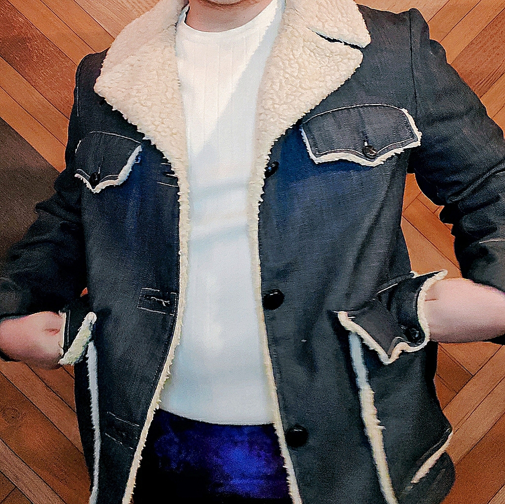 VTG 70's Sears Denim Sherling Trucker Coat